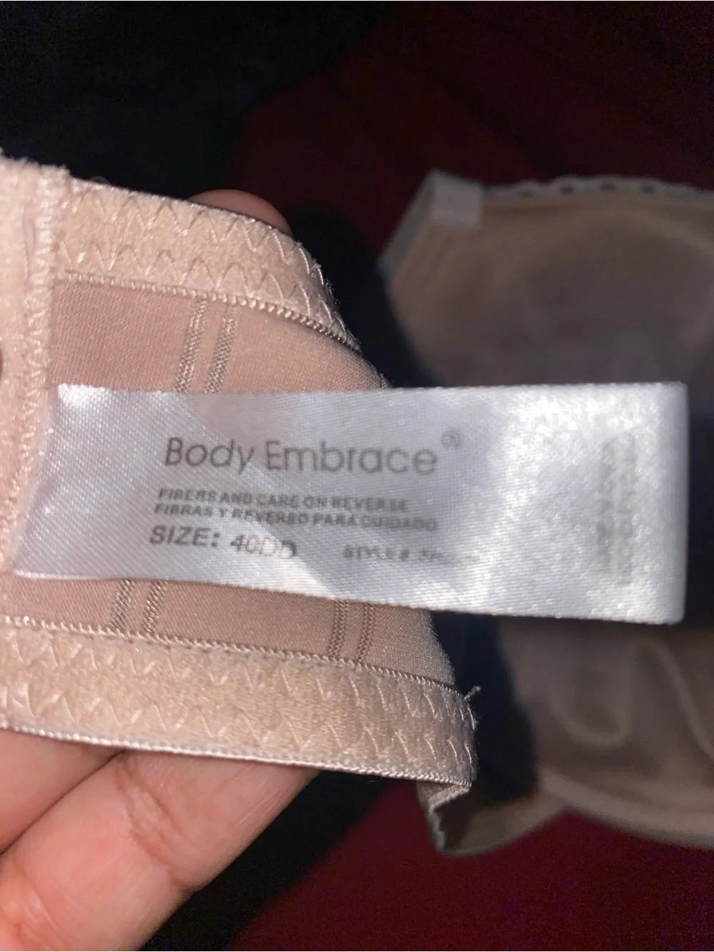 BodyEmbrace Lace Trim Bra, 40DD